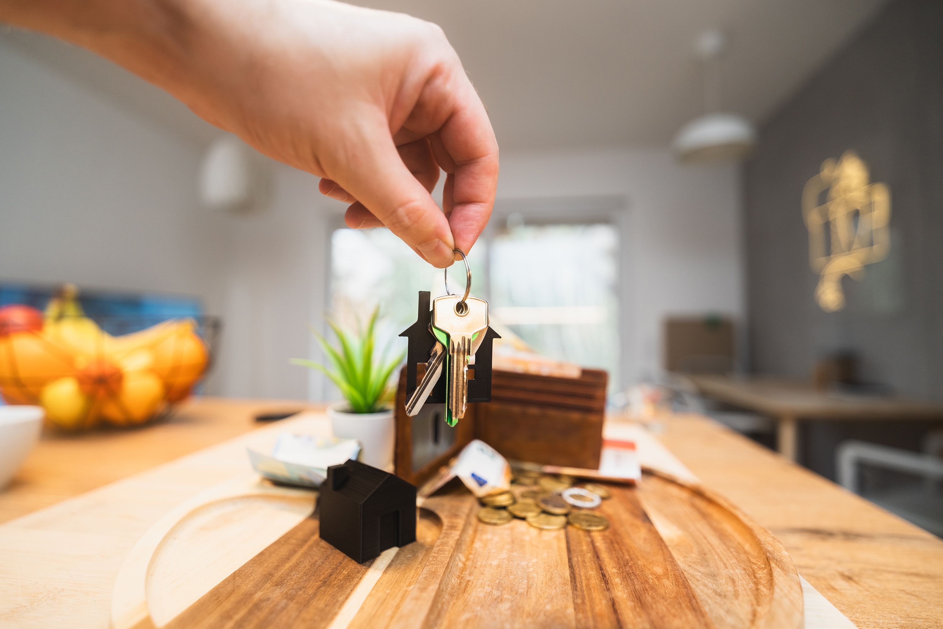 Keys handed over at a successful home closing